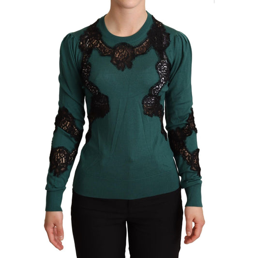 Dolce & Gabbana Green Wool Crewneck Sweater TSH6308 -36