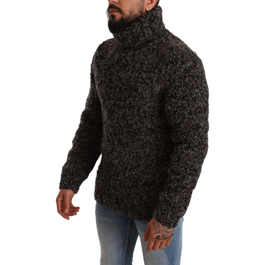 Dolce & Gabbana Elegant Speckled Turtleneck Wool-Blend Sweater TSH6033 -46