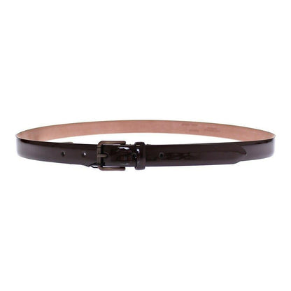 Dolce & Gabbana Brown Leather Logo Belt Cintura Belt WOMAN BELTS