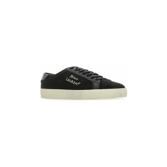 Saint Laurent Sleek Black Canvas & Leather Low-Top Sneakers YS 611106GUP50 1000_39