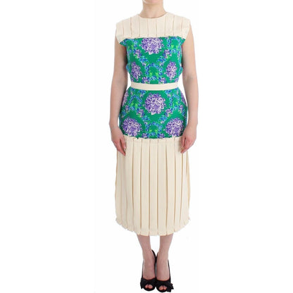 Caterina Gatta Multicolor Dress Gown Floral Sleeveless Gown WOMAN DRESSES