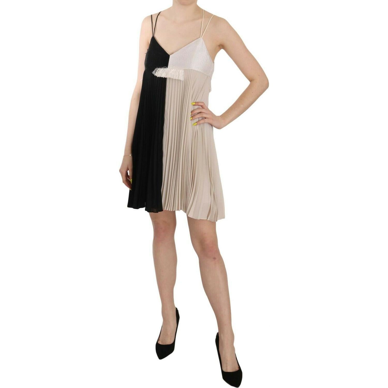 PINKO Black and White Mini Sleeve less A-line Princess Dress