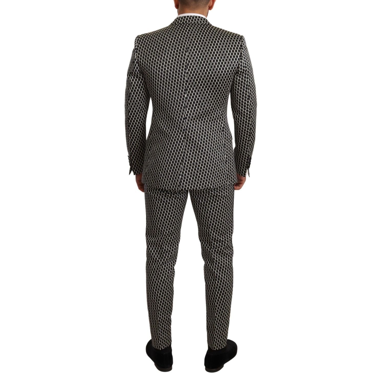 Dolce & Gabbana Black White Check 3 Piece Set MARTINI Suit