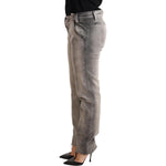 Ermanno Scervino Chic Gray Washed Low Waist Skinny Jeans Jeans & Pants Ermanno Scervino Dim Gray
