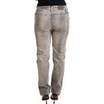 Ermanno Scervino Chic Gray Washed Low Waist Skinny Jeans Jeans & Pants Ermanno Scervino Light Slate Gray