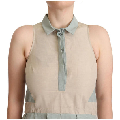 Comeforbreakfast Multicolor Collared Sleeveless Sheath Dress WOMAN DRESSES