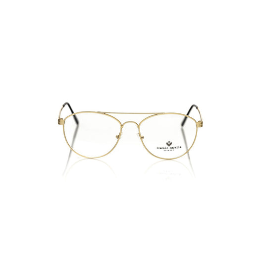 Frankie Morello Gold Metallic Men's Frame Aviator Eyeglasses