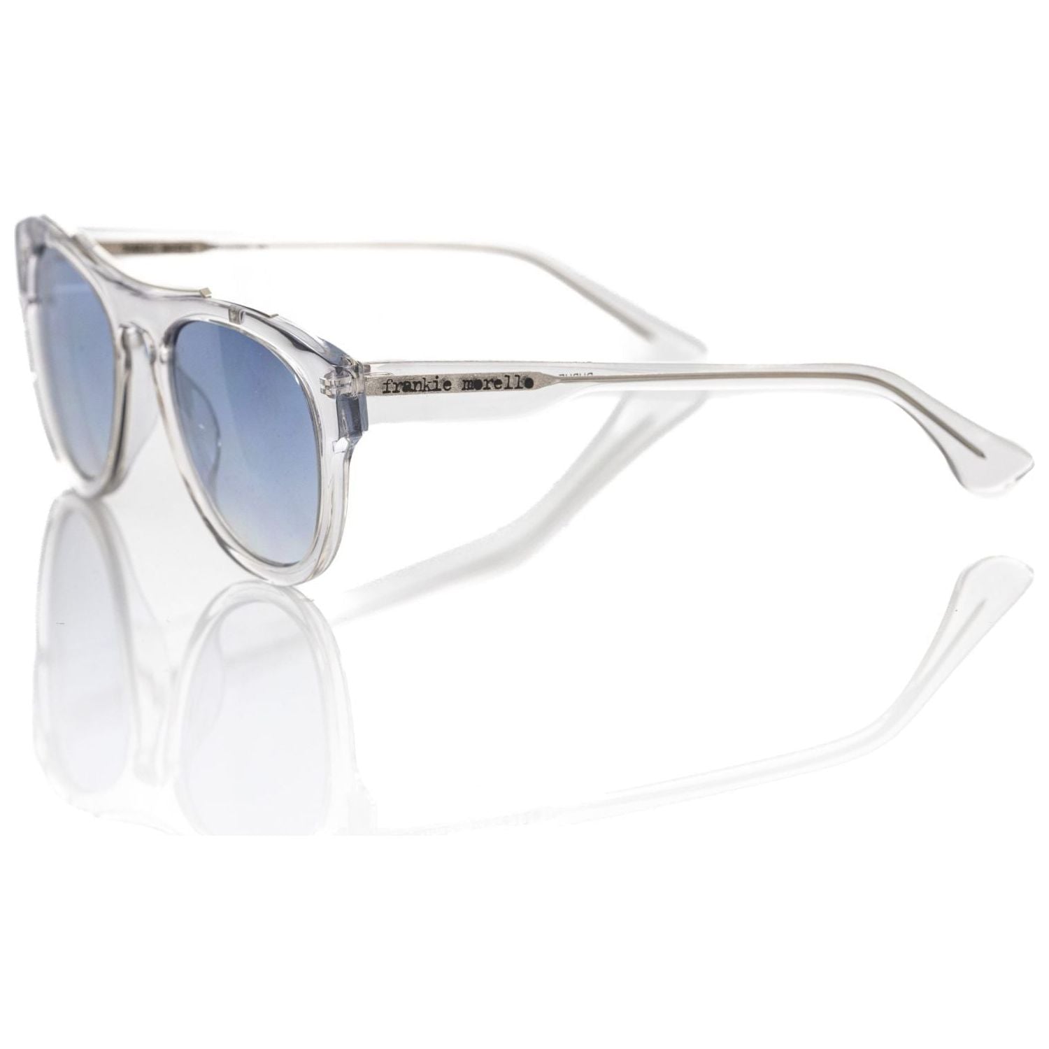 Frankie Morello White Acetate Sunglass