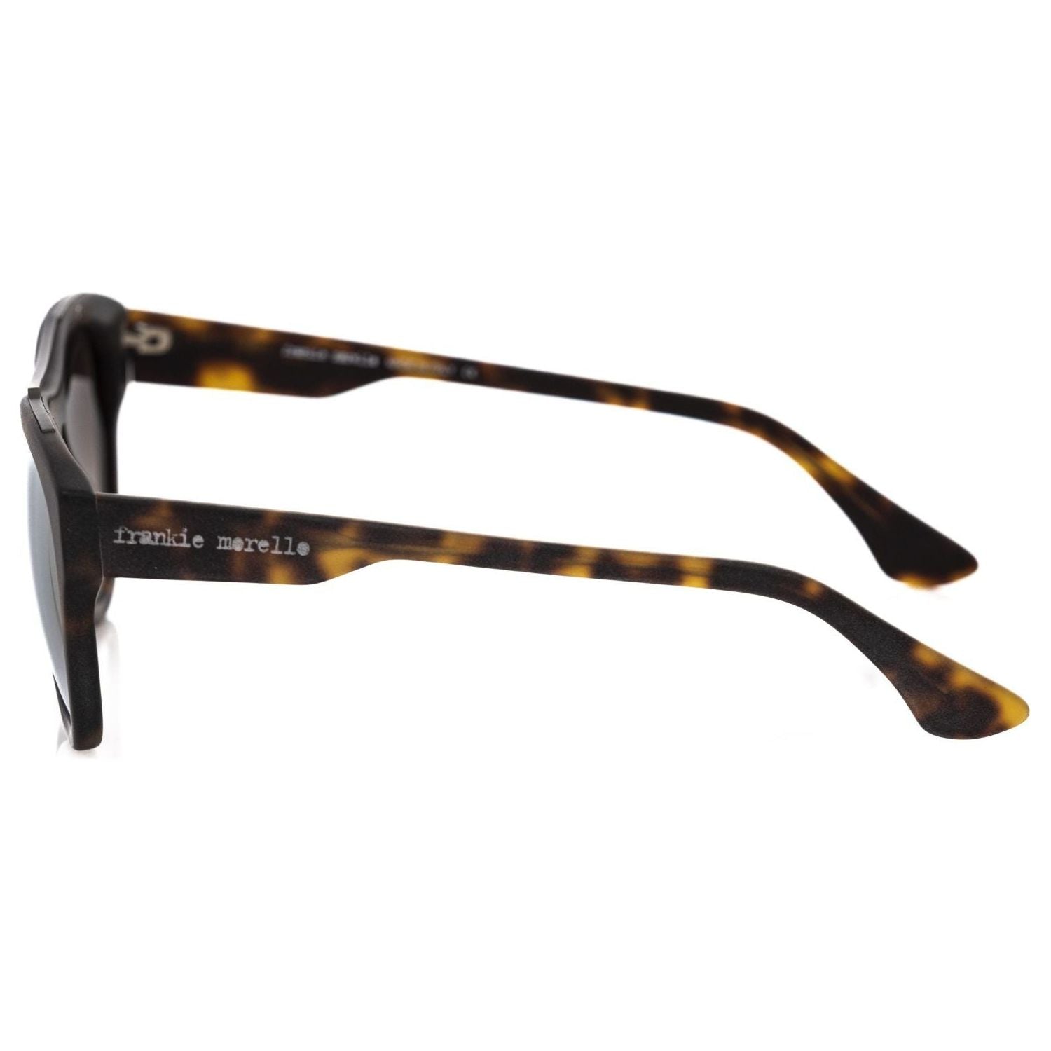 Frankie Morello Brown Acetate Men's Sunglasses
