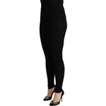 Dolce & Gabbana Black High Waist Cashmere Tights Pants Jeans & Pants Dolce & Gabbana Black