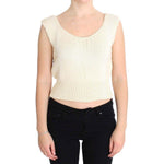 PINK MEMORIES Beige Sleeveless Knit Vest Sweater PINK MEMORIES Black