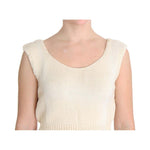 PINK MEMORIES Beige Sleeveless Knit Vest Sweater PINK MEMORIES Wheat
