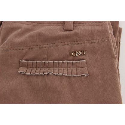 Costume National Brown Cropped Corduroys Pants