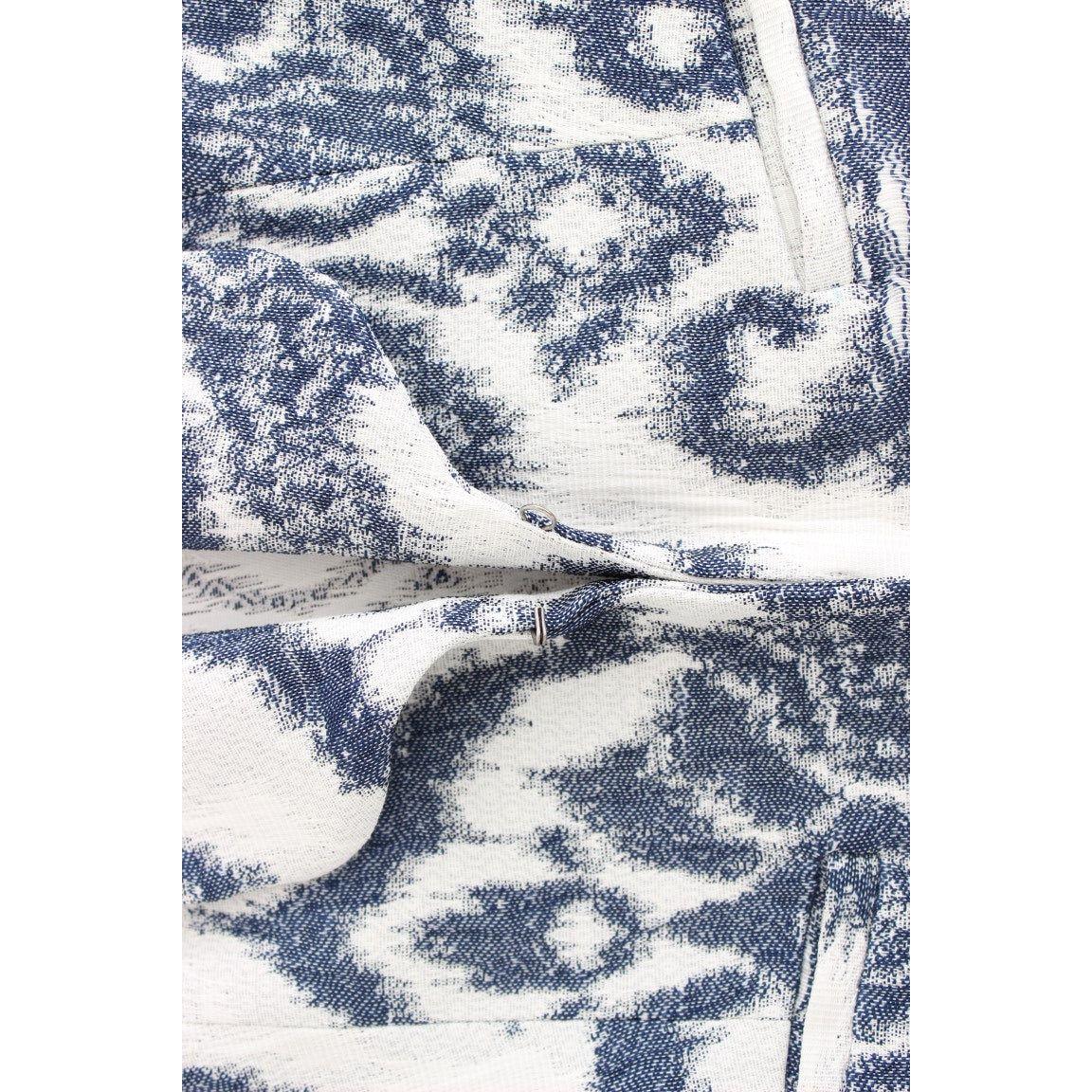 Christian Pellizzari Blue White Blazer Suit Jacket