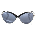 Frankie Morello Black Metallic Women Sunglass FR-22084