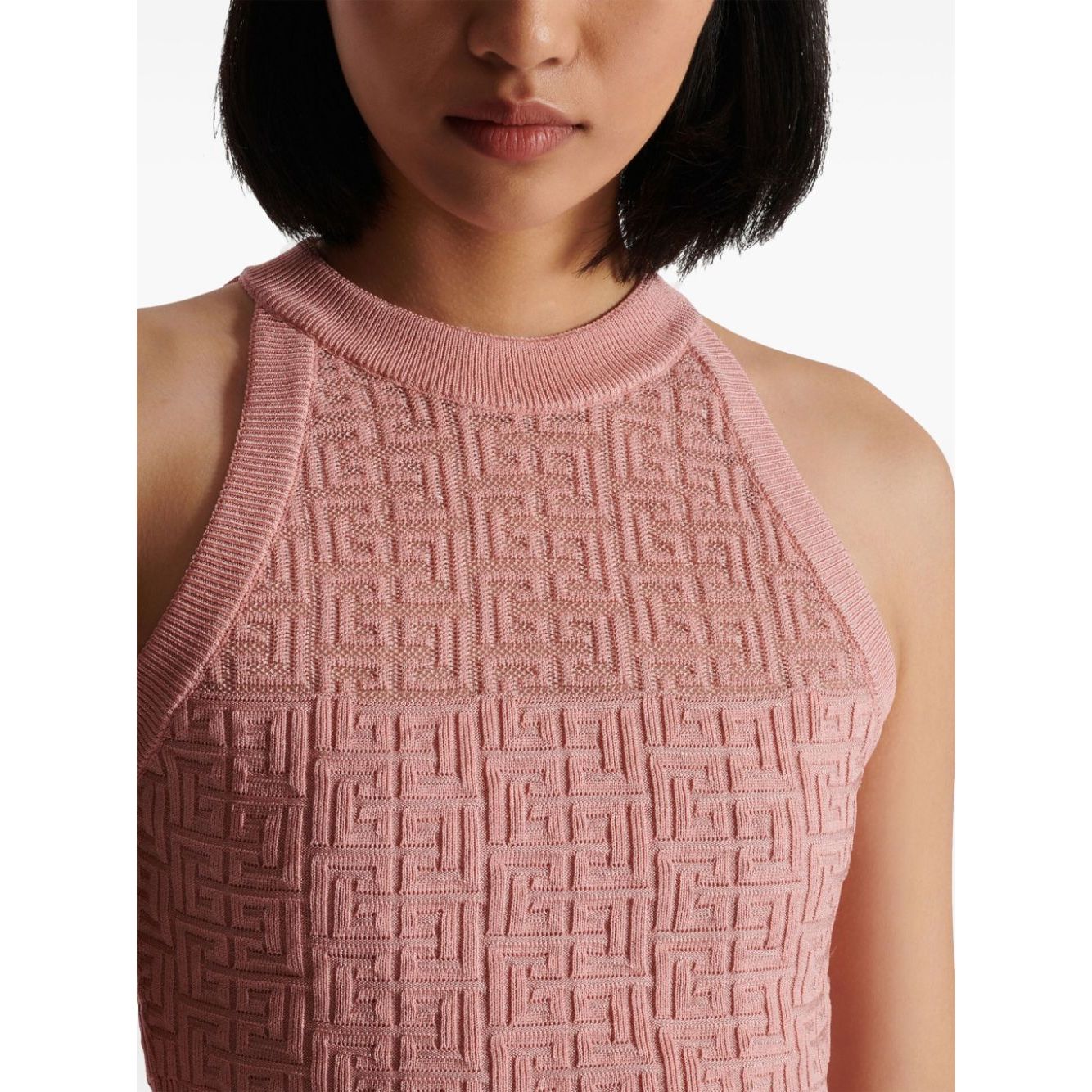 Balmain PB Labyrinth knit top