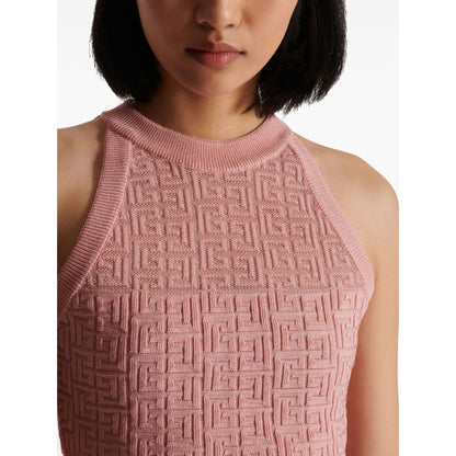 Balmain PB Labyrinth knit top