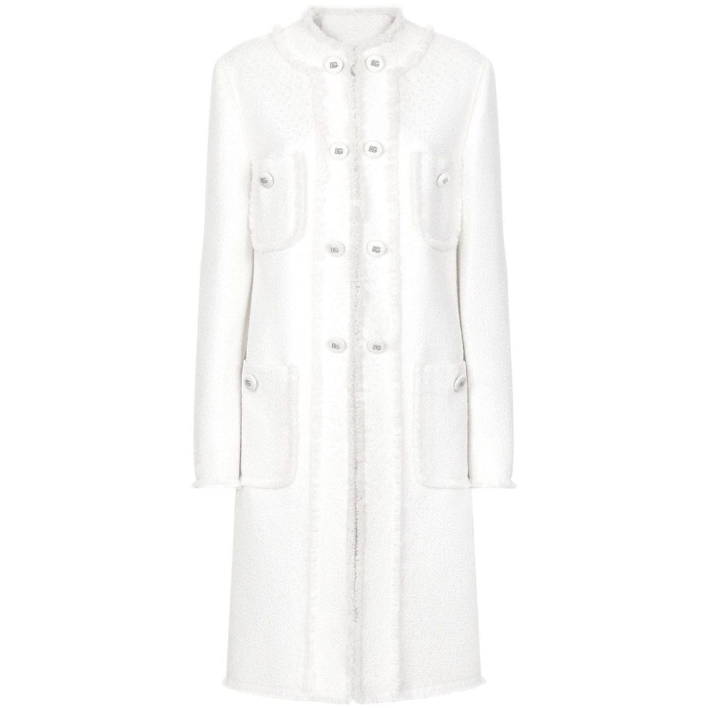 Dolce & Gabbana Single-breasted raschel tweed coat