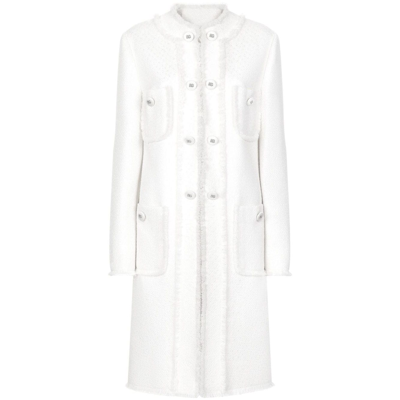 Dolce & Gabbana Single-breasted raschel tweed coat