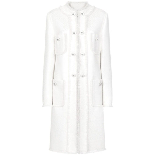 Dolce & Gabbana Single-breasted raschel tweed coat