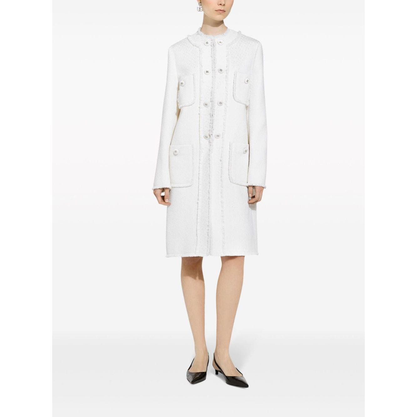Dolce & Gabbana Single-breasted raschel tweed coat
