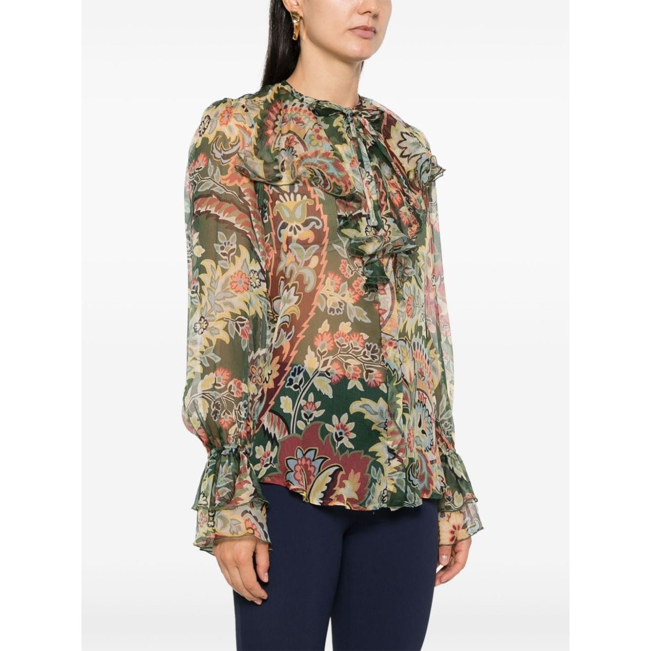 Etro Shirts Green WRIA003299SA1E3X0892