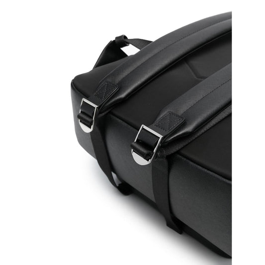Emporio Armani Roundshape backpack in regenerated saffiano leather with ASV eagle plaque Y4O250Y138E81072-P25