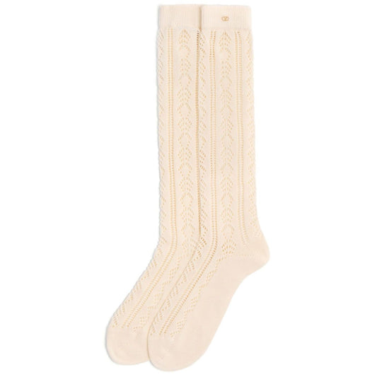 Valentino Perforated Cotton Socks with Vlogo Beachwear & underwear