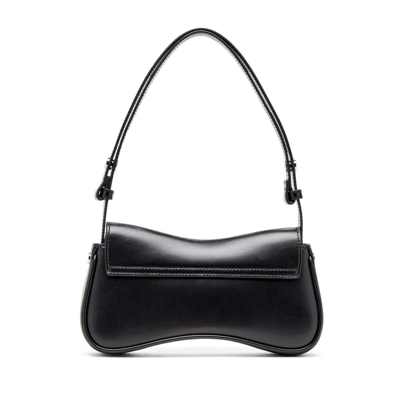 Front view with bag zipped and handles upright.