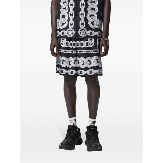 Versace Medusa Chains Silk Shorts 10024761A133975B950-P25