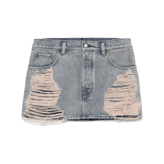 Acne Studios Macaria distressed denim miniskirt Skirts