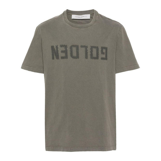 Golden Goose Logo Print Cotton T-Shirt GMP01220P00067135479-P25