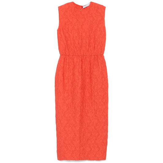 Harris Wharf London Dresses Orange A6231PYMYM03-P25
