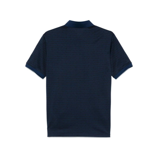 Emporio Armani Allover Logo Cotton Polo Shirt