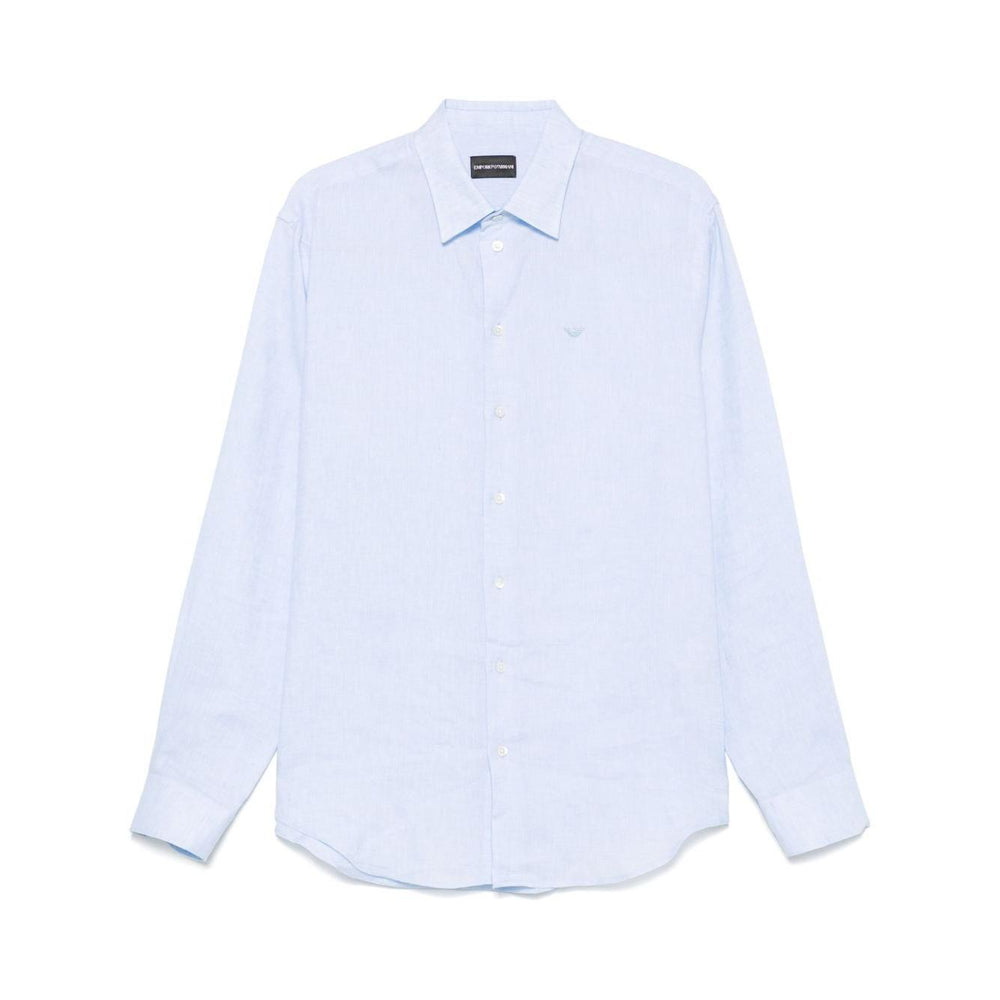 Emporio Armani logo-embroidered long-sleeve shirt 01SM0L010F9700-P25