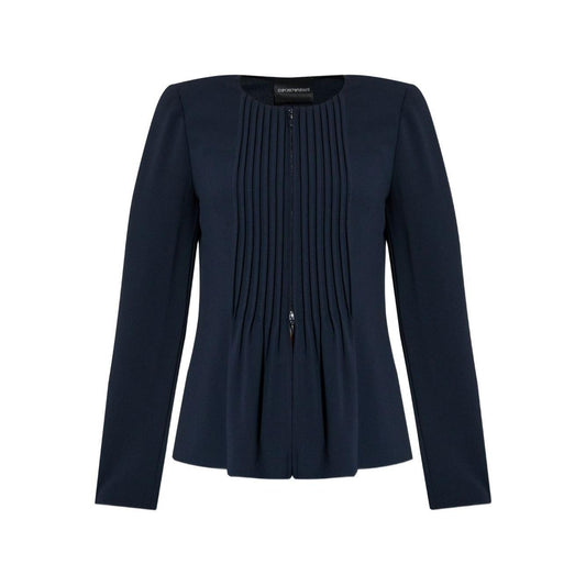 Emporio Armani Jacket in fluid woven fabric with pleats EW000850AF12514UB115-P25