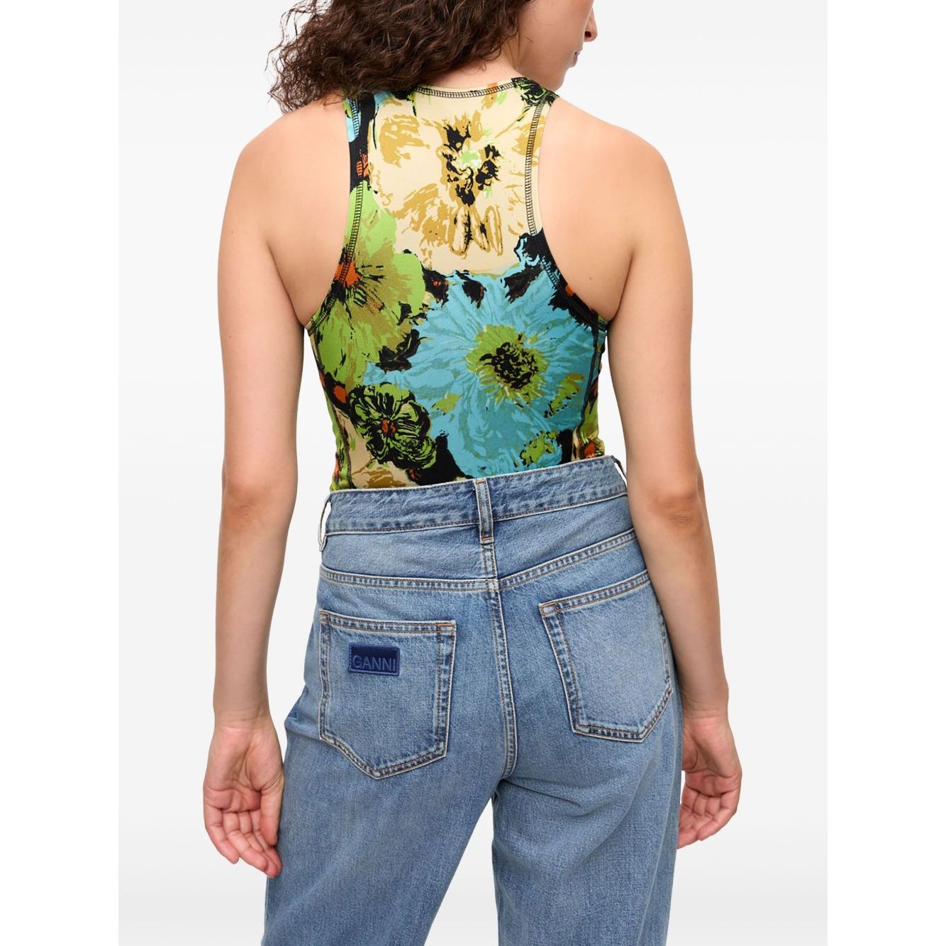 Ganni floral-print Bodysuit Topwear