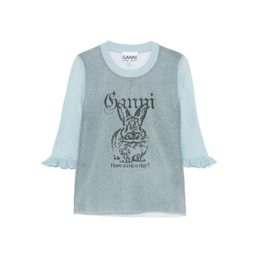 GANNI Sweaters Clear Blue