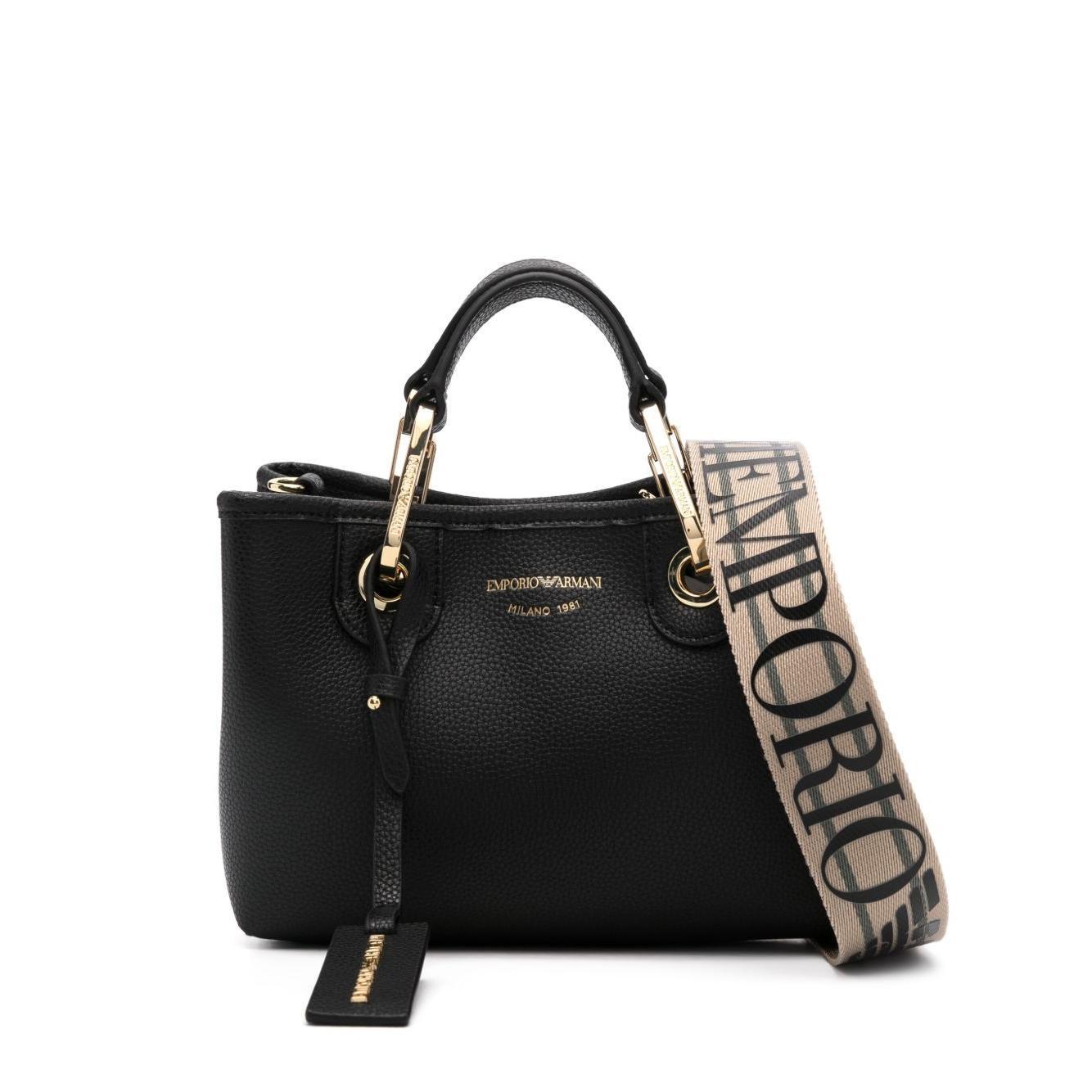 Front view with bag zipped and handles upright.