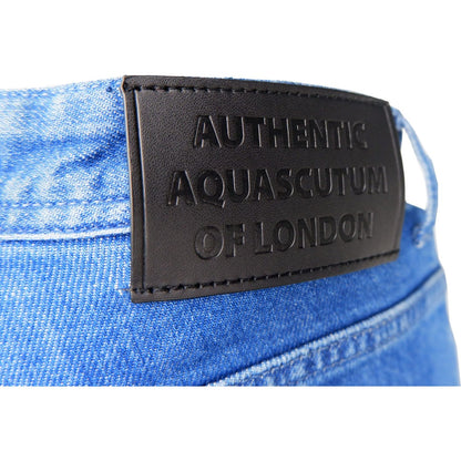 Aquascutum Blue Cotton Men's Jeans