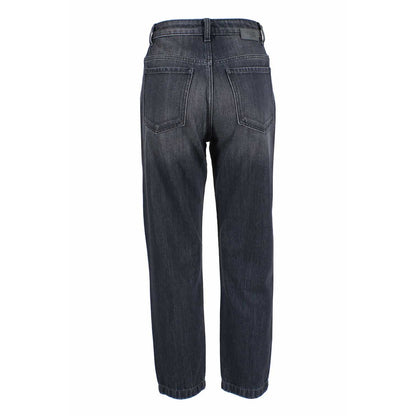Yes Zee Black Cotton Women's High-Waisted Jeans