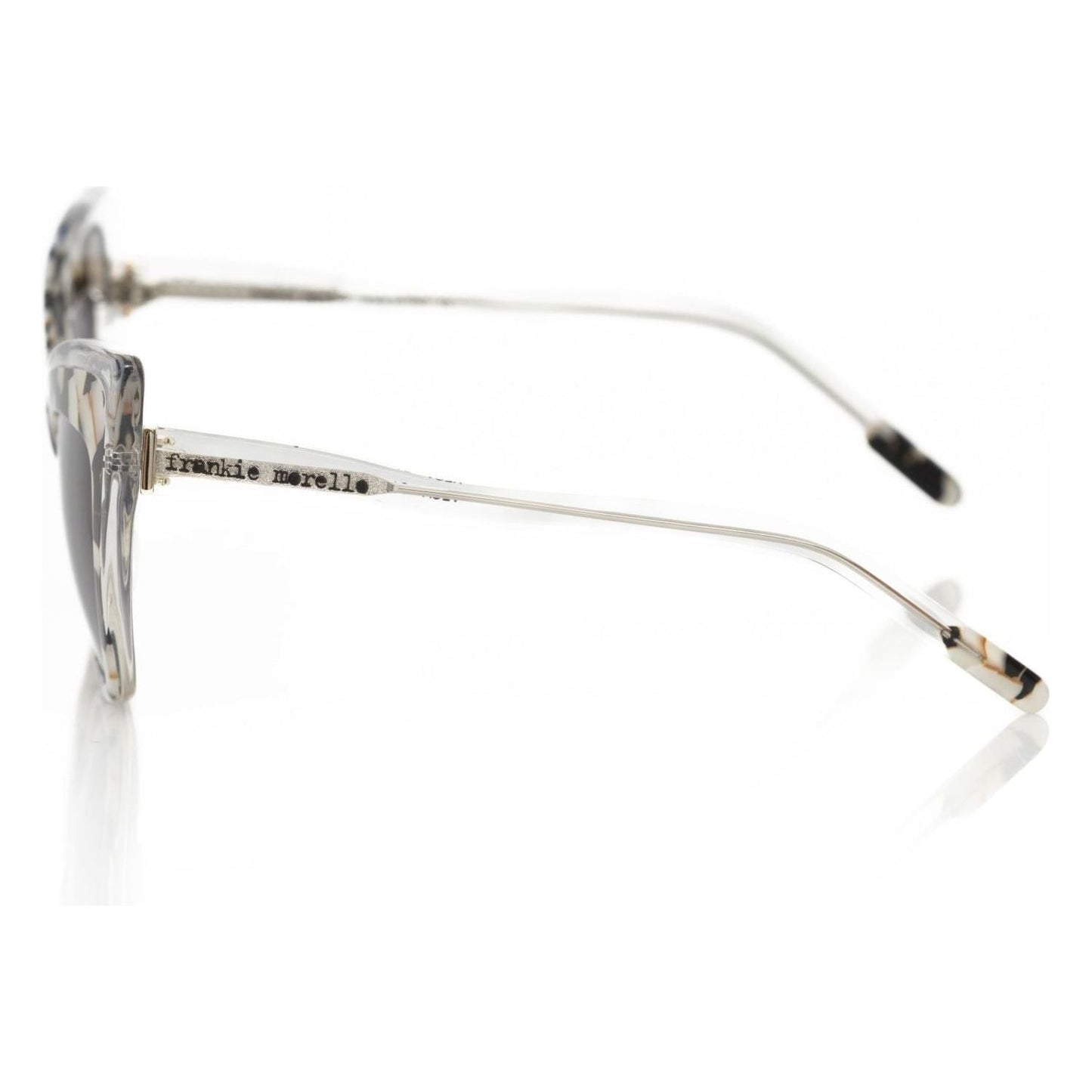 Frankie Morello Black Acetate Women Sunglass FR-22075