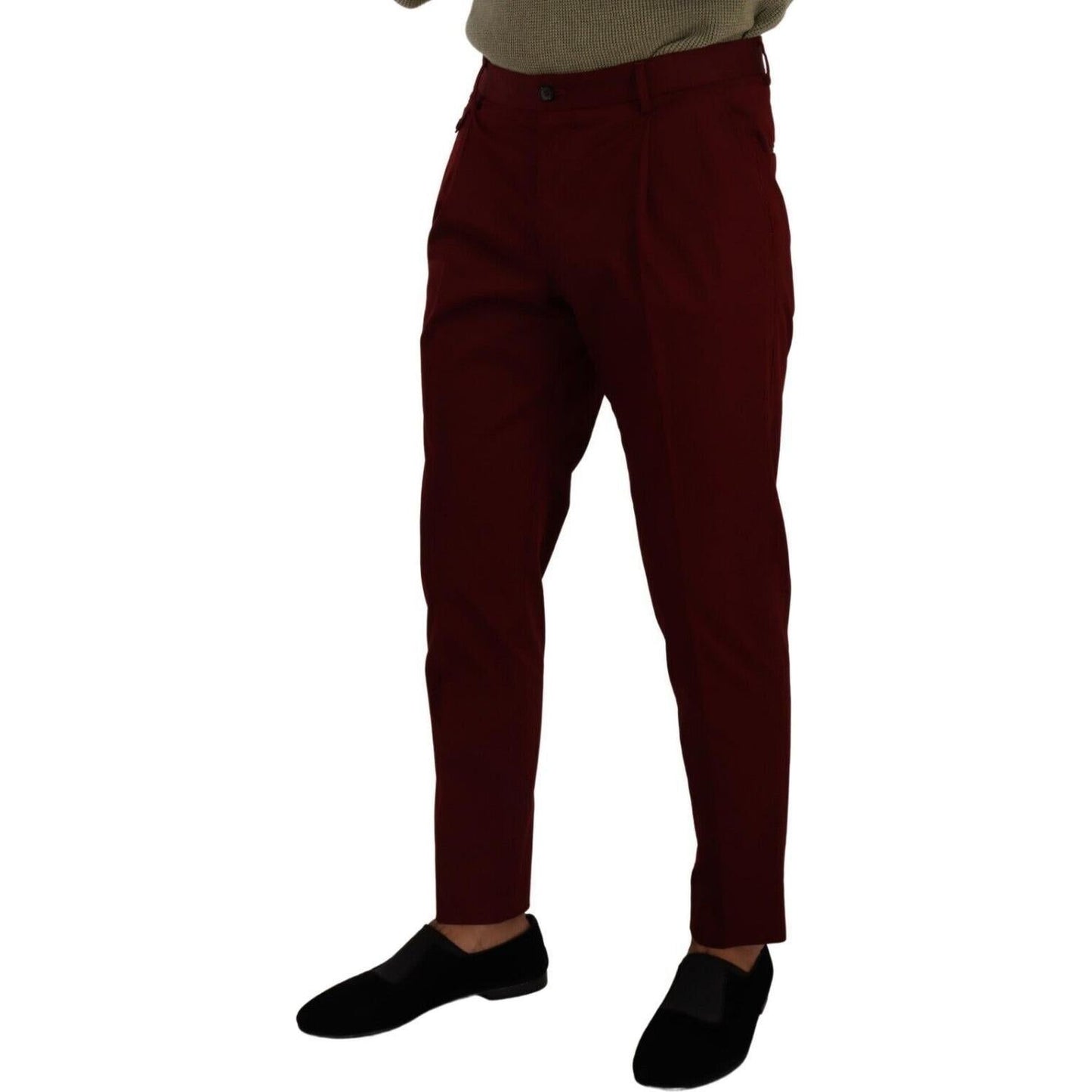 Dolce & Gabbana Dark Red Cotton Mens Chinos Trouser Dress Pants PAN72840 - 48