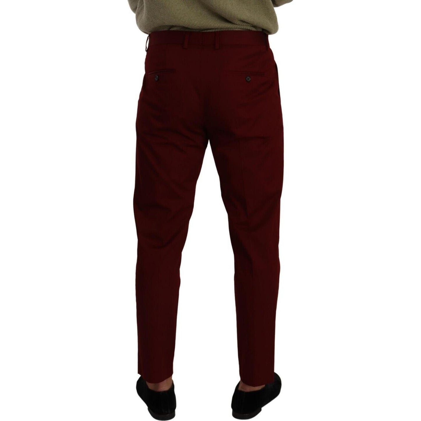 Dolce & Gabbana Dark Red Cotton Mens Chinos Trouser Dress Pants PAN72840 - 48