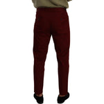 Dolce & Gabbana Dark Red Cotton Mens Chinos Trouser Dress Pants PAN72840 - 48