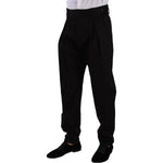 Dolce & Gabbana Black Cotton High Waist Men Trouser Dress Pants PAN72765 - 48