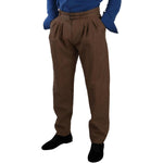 Dolce & Gabbana Elegant Tapered High Waist Leather Pants Dolce & Gabbana Dark Slate Gray