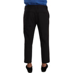 Dolce & Gabbana Elegant Cropped Wool Stretch Pants Dolce & Gabbana Black