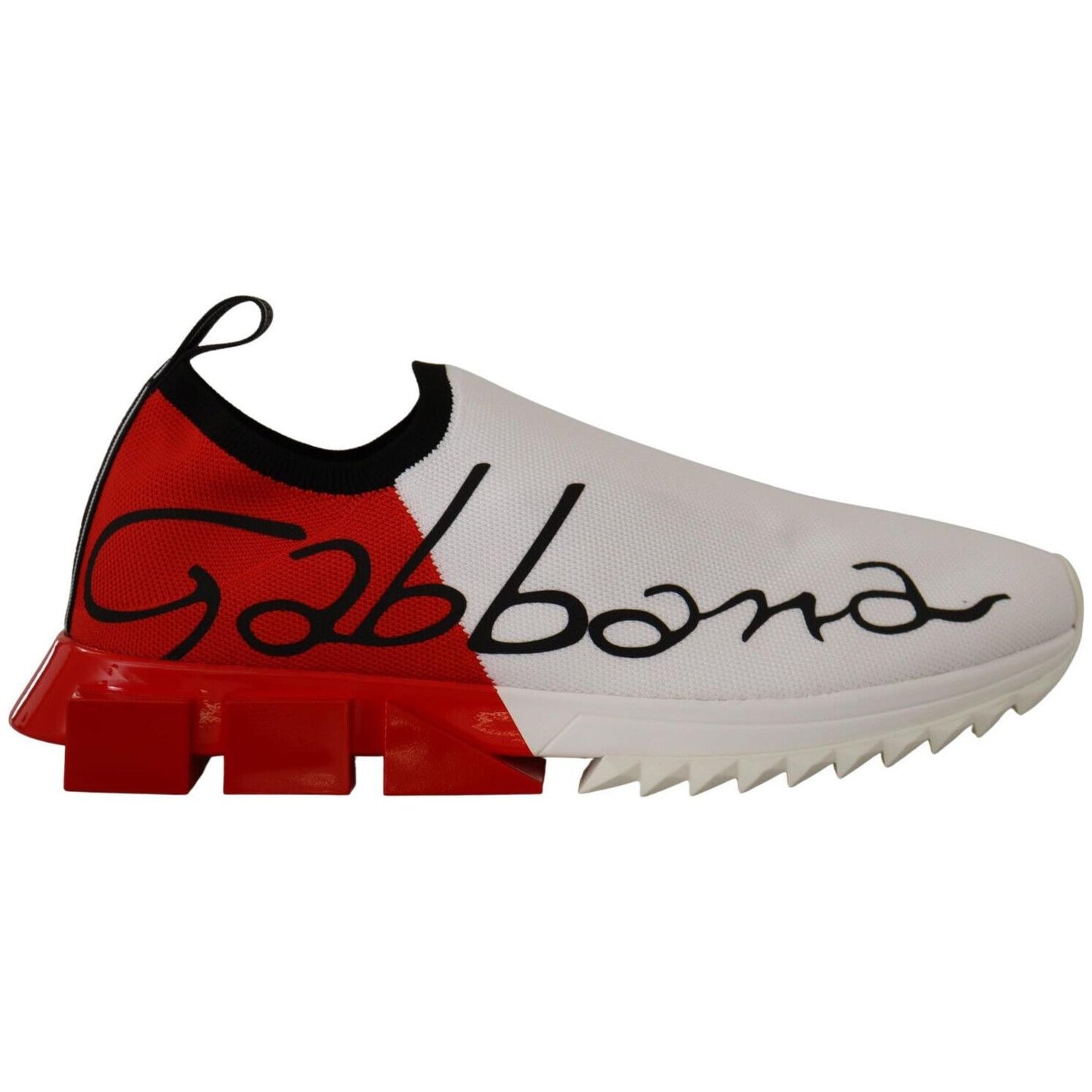 Dolce & Gabbana White Red Sorrento Sandals Sneakers