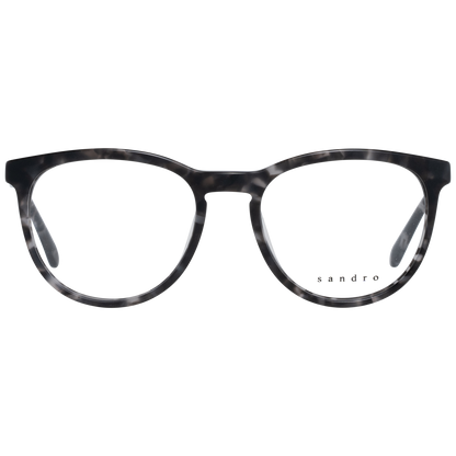 Sandro Gray Plastic Glasses (Frames) for men, grey full-rim with 51mm lenses, plastic frame, no spring hinge, includes branded case.